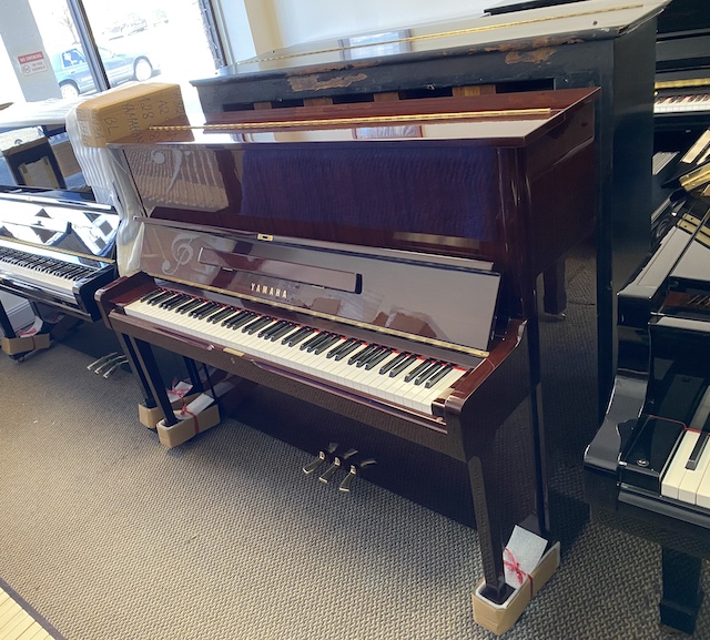 1988 Yamaha U1 Studio Upright Piano, High Gloss Mahogany