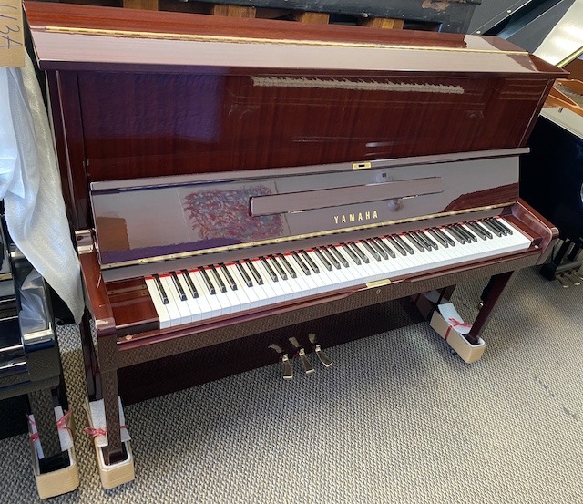 1988 Yamaha U1 Studio Upright Piano, High Gloss Mahogany